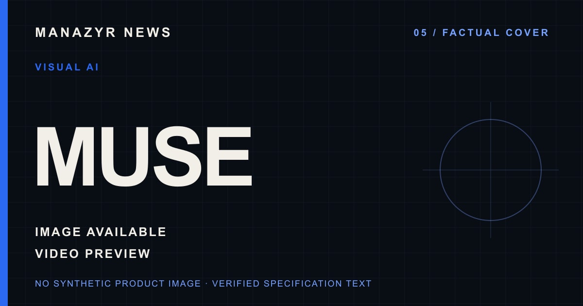 Typographic factual cover reading Muse, image available and video preview; no generated example image