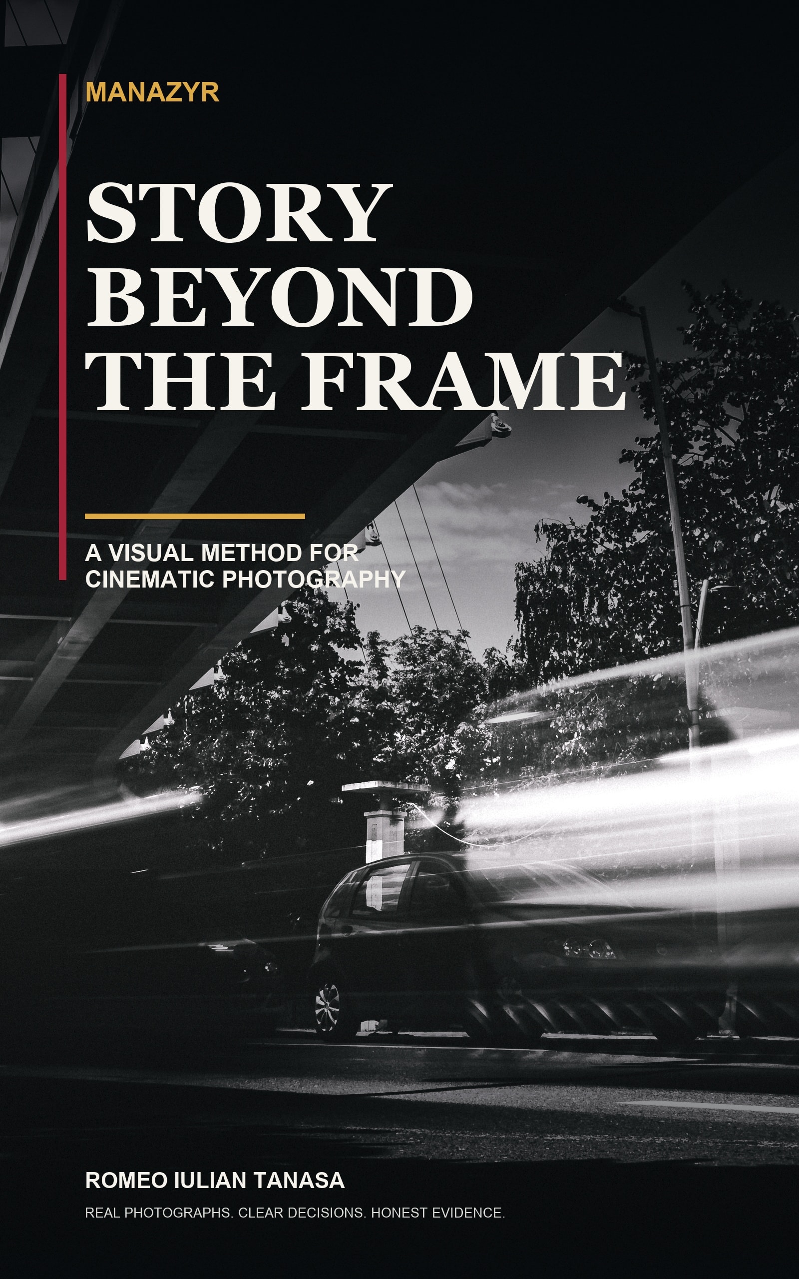 Coperta cărții MANAZYR — Story Beyond the Frame de Romeo Iulian Tanasa